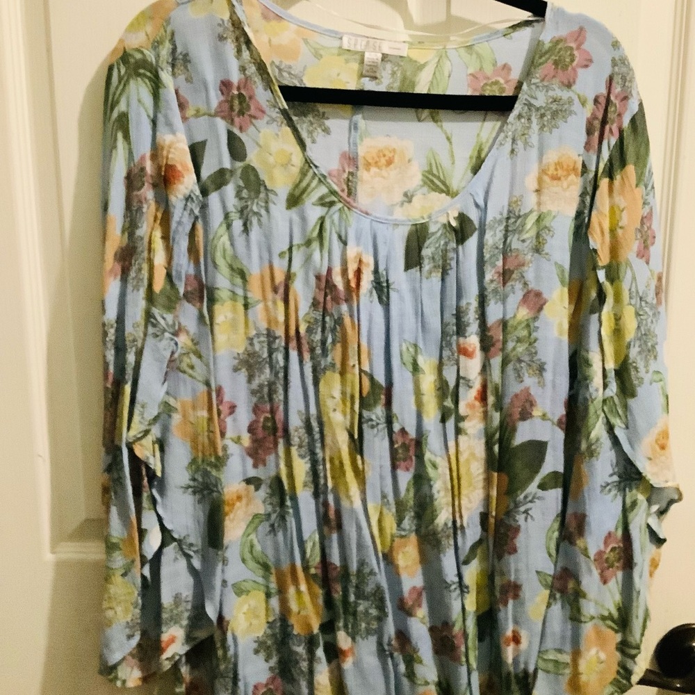 Light Floral Print Blouse